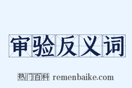 审验反义词是什么意思的图片